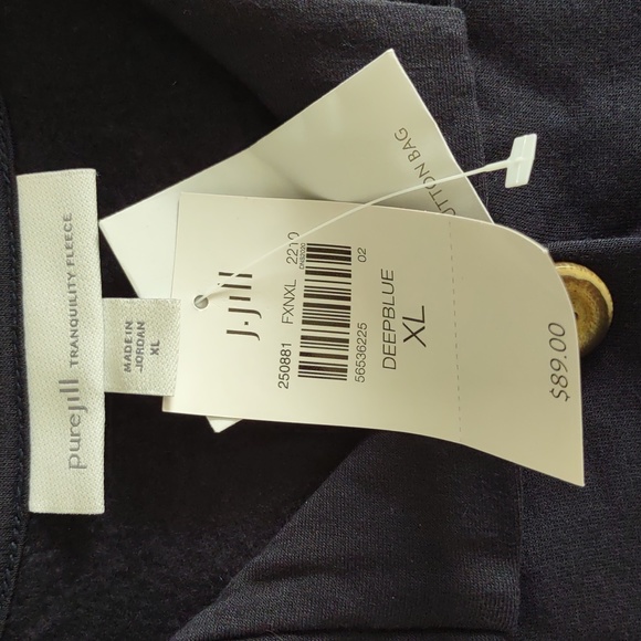 NWT Pure J. Jill XL Deep Blue Tranquility Fleece - Picture 3 of 15